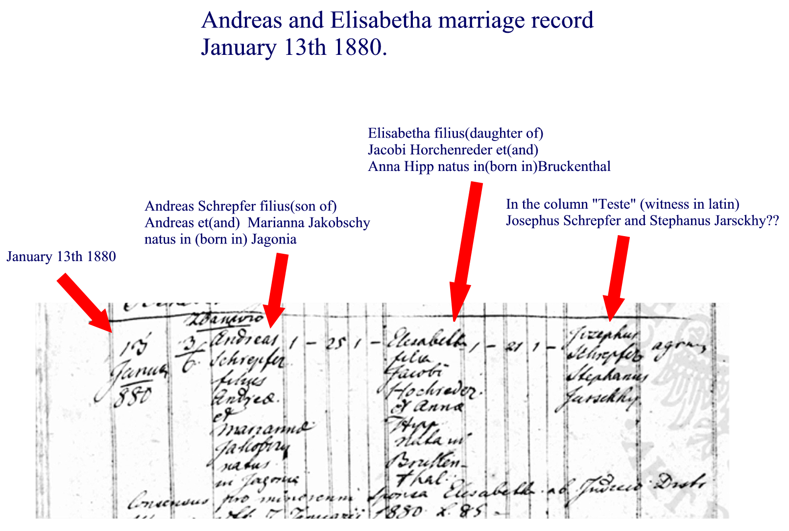 andrew elizabeth schroepfer marriage record