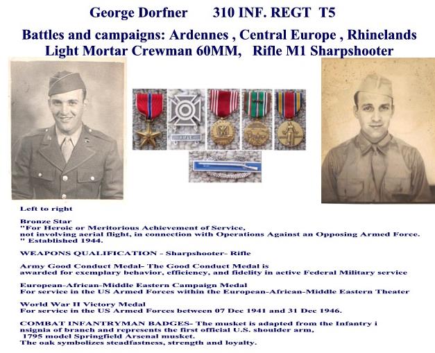 george dorfner pittsburgh pa service record military